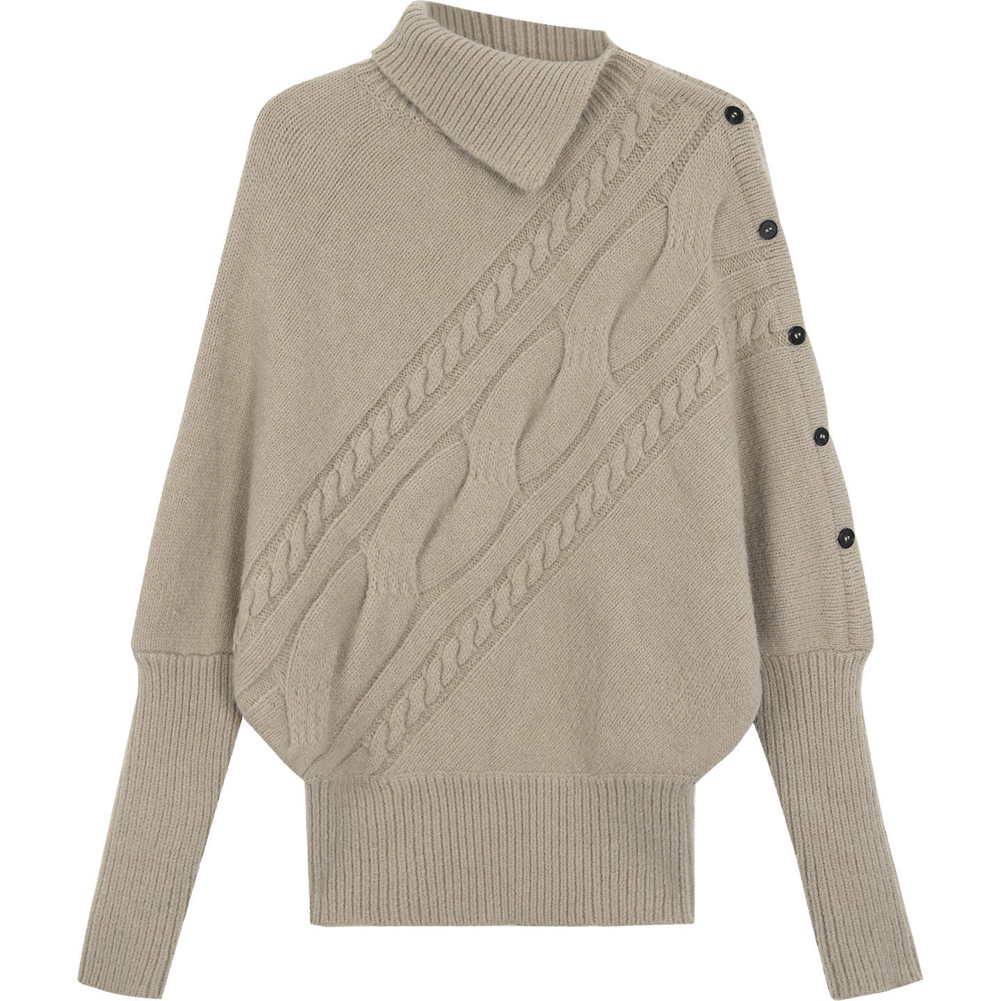 Jomi turtleneck sweater women's autumn and winter lazy high-end long-sleeved top design is super good-looking Korean knitted sweater