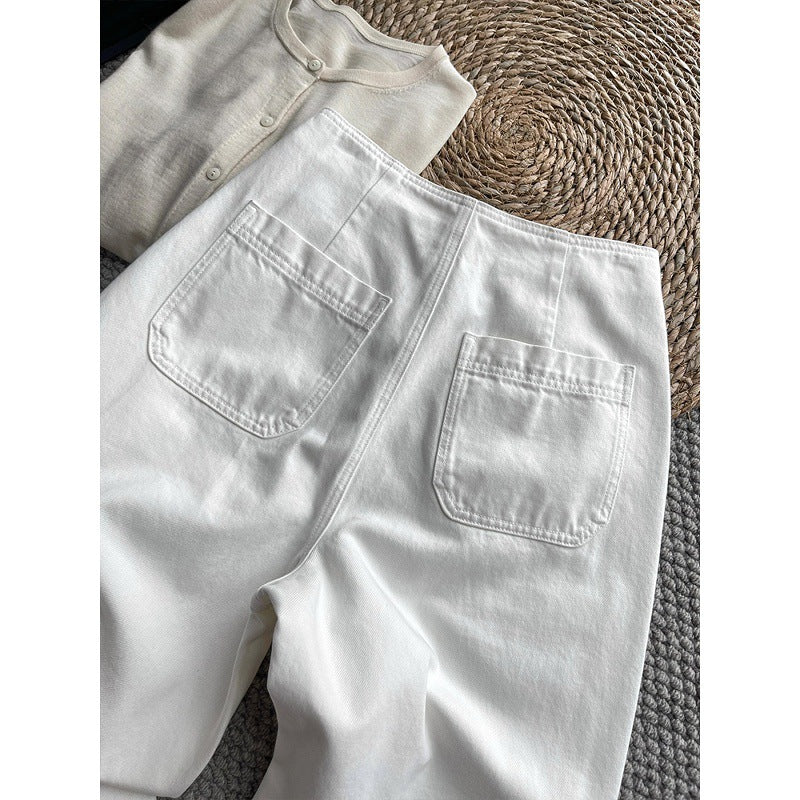 Treasure pants, huge and thin! Imported sickle jeans women's early autumn cocoon-shaped high-waisted and thin nine-point pants