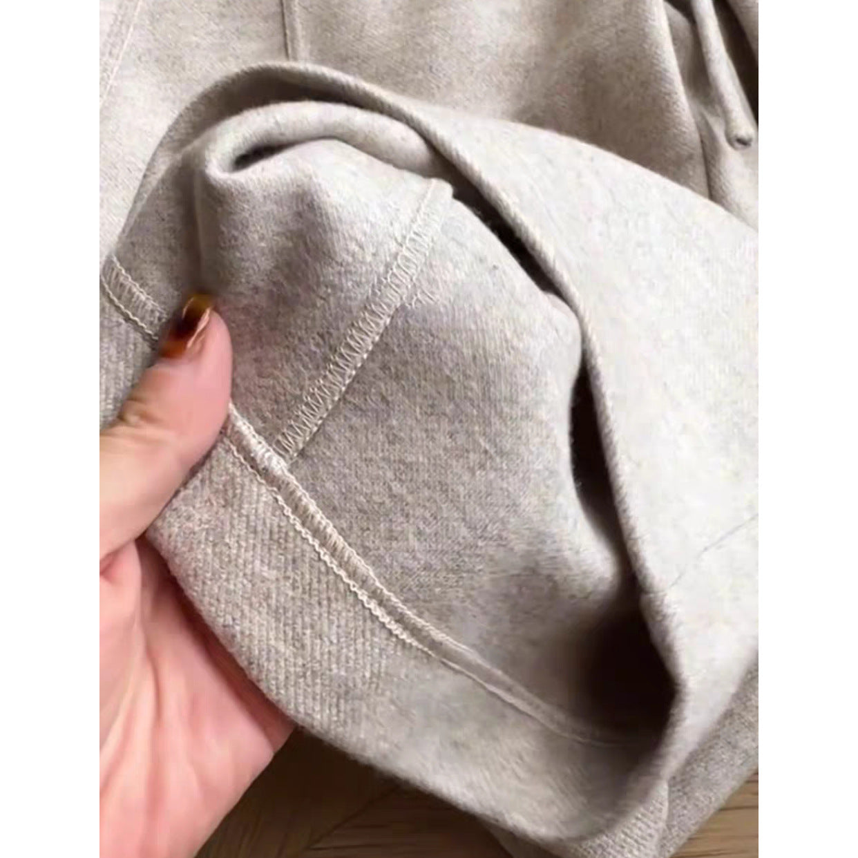 CHAO grade recommendation! Oatmeal woolen straight scimitar pants women's autumn and winter high waist drape narrow version sickle wide-leg pants