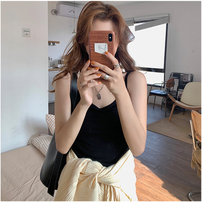 High-quality 300g high-elastic thin thread small suspender vest women's bottoming shirt 2026 summer new versatile outer wear trendy