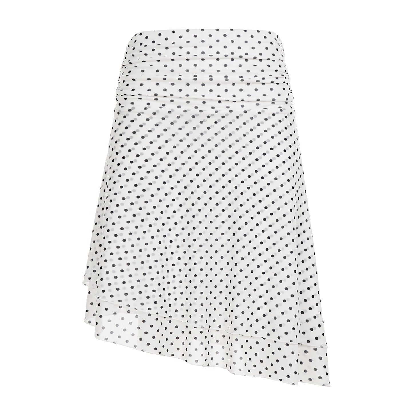 Love cloth forget American gentle wind polka dot double-layer mesh skirt temperament hip-wrapped straight long skirt summer new