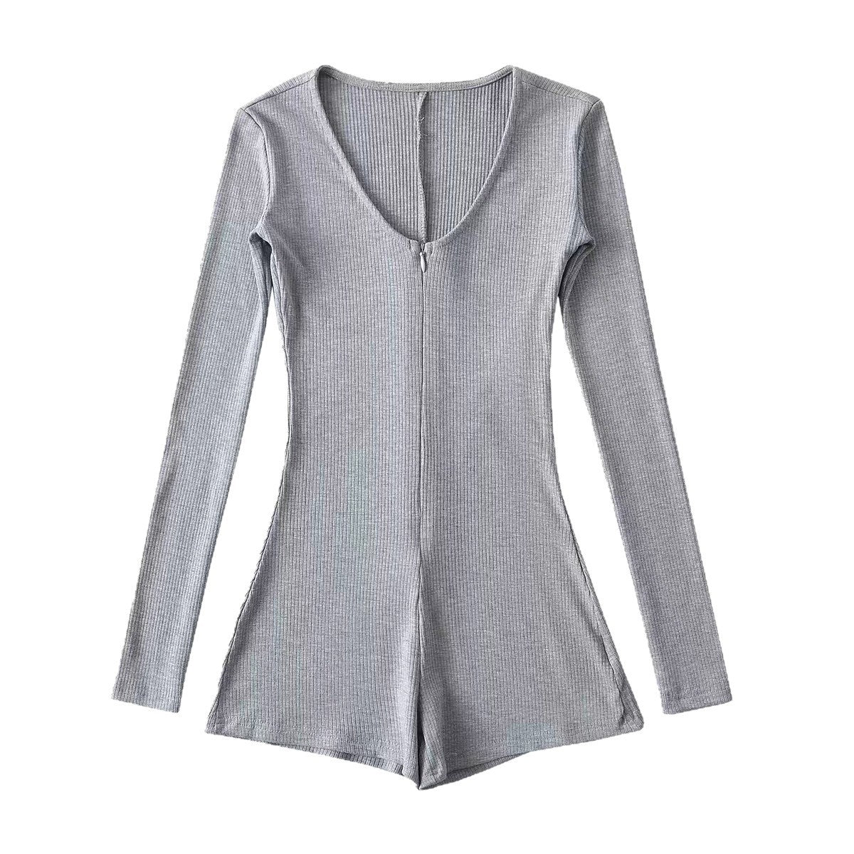 Low price drive DNU long-sleeved jumpsuit women's spring and autumn fitness cycling wear versatile high waist slim and thin casual shorts