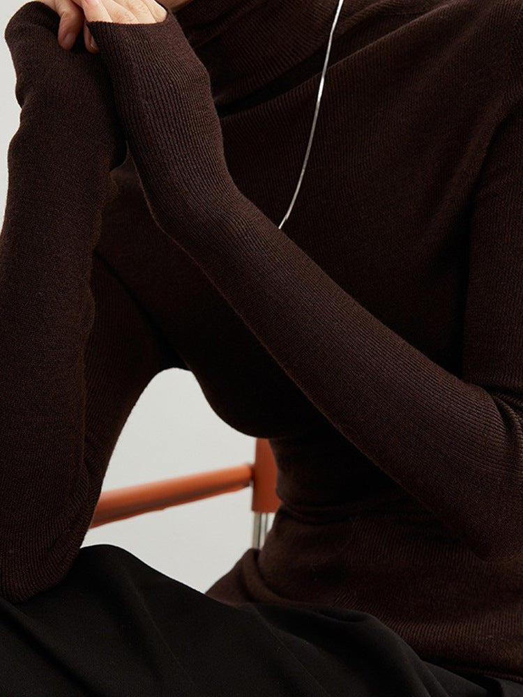 Germany Yangtze yarn island essence 18-needle seamless 100 wool sweater 25 autumn and winter knitted turtleneck bottoming shirt women