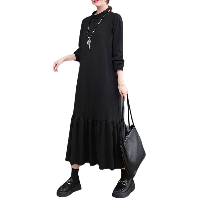 The real shot will be in the autumn of 2025. The new semi-turtleneck fishtail is fattened, loose and thin, and the bottom dress is women's.