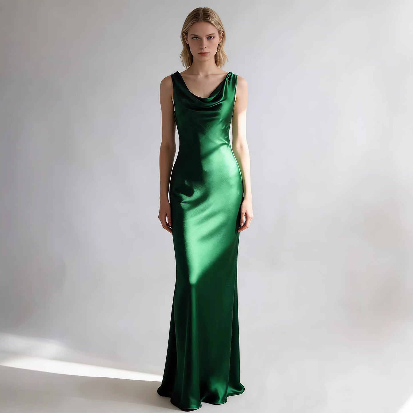 Haute couture European design seaside dingdal feeling vacation wedding party slim temperament swinging collar dress gift dress