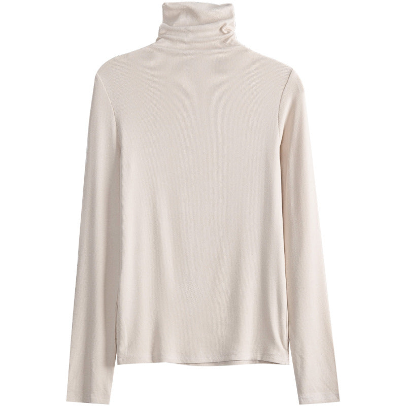 经典不过时百搭高领打底衫女长袖T恤2026秋冬新款修身内搭棉上衣