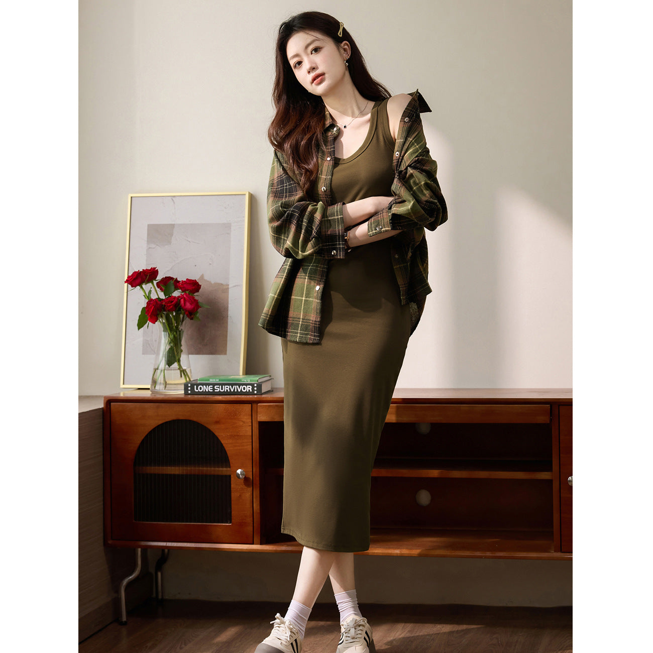 #Selection of excellent cotton #knee vest dress women's summer pure cotton 2026 new slim and thin inner suspender dress