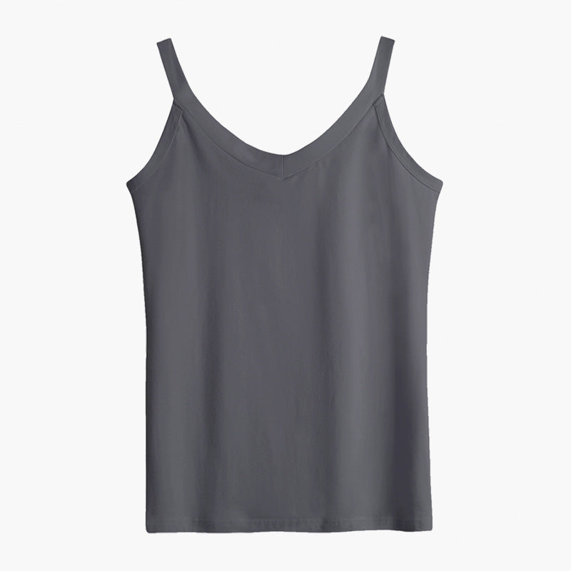 Pure cotton vest women's 2025 summer sleeveless inside and outside wear beautiful back suspender top bottoming shirt cross can be worn outside