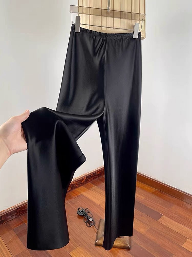 Drop Satin Triacetic Acid Wide Leg Pants Women's Suit Pants Mopping Casual Pants Straight Pants Extended Air God Pants