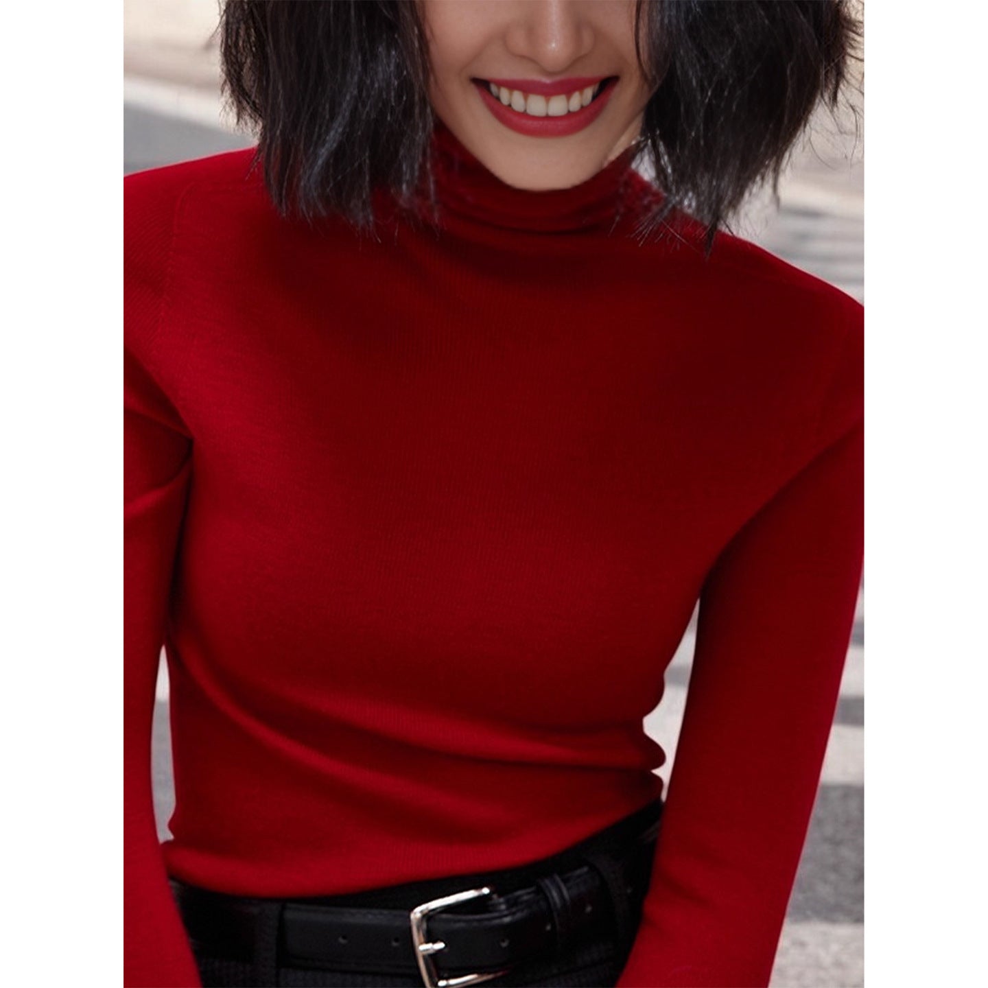 "Autumn and Winter Wardrobe Bottom King" Germany Seamless Integration Yangtze Yarn Knitted Sweater Versatile Top Autumn and Winter Interior Women