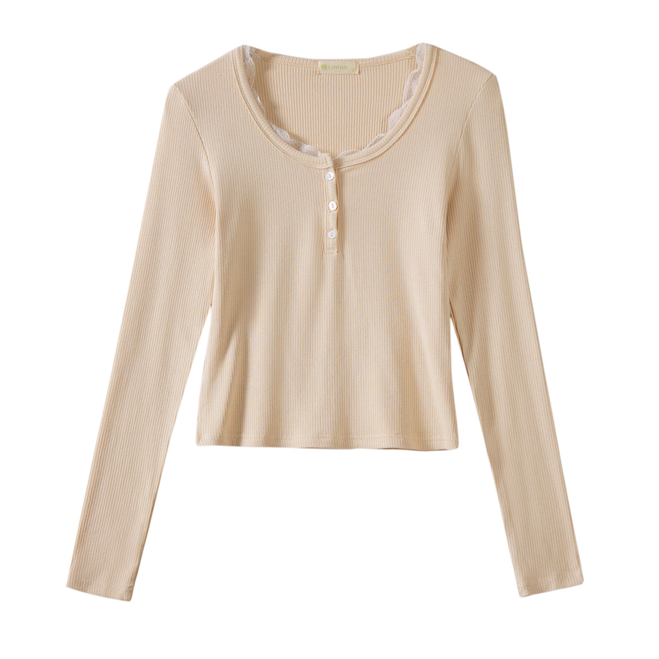 #Quality high-quality #lace lace button-up T-shirt women's long-sleeved 2026 autumn new pure desire front shoulder versatile top