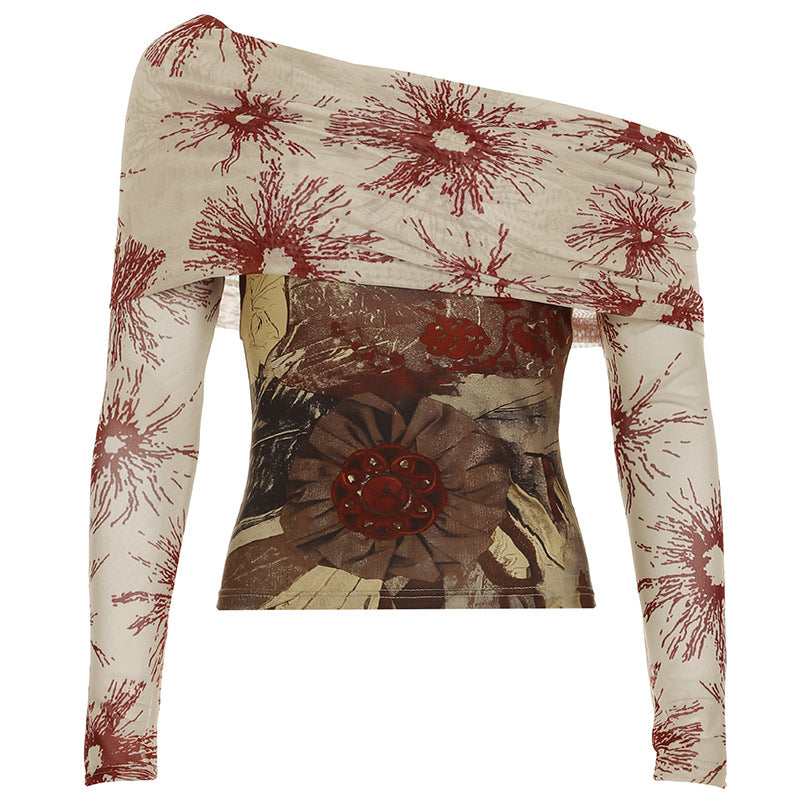 Love cloth forget pure desire retro brown spice girl split hip skirt low waist one piece slim knit dress