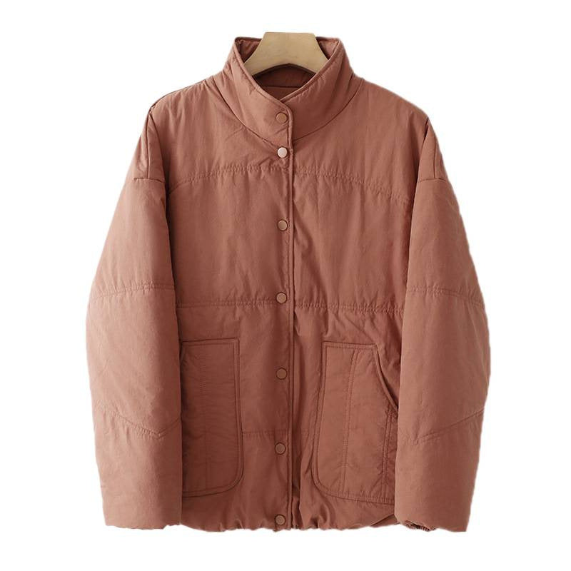 2025 winter new loose casual cotton-padded clothes long-staple cotton warm cotton-padded clothes cotton-padded jackets women