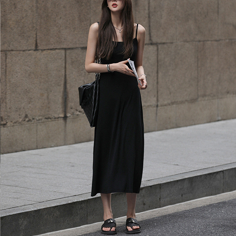 Selection of high-quality striped suspender dress women's summer 2026 new versatile slim vest medium and long skirt