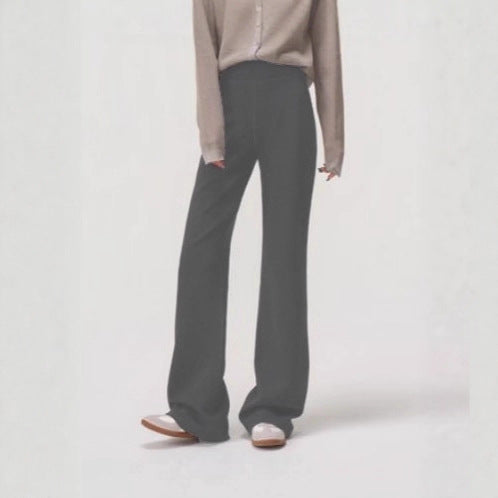 25 thin velvet micro-pull pants women's clothing modal drape high waist and thin integrated velvet warm and velvet casual trousers