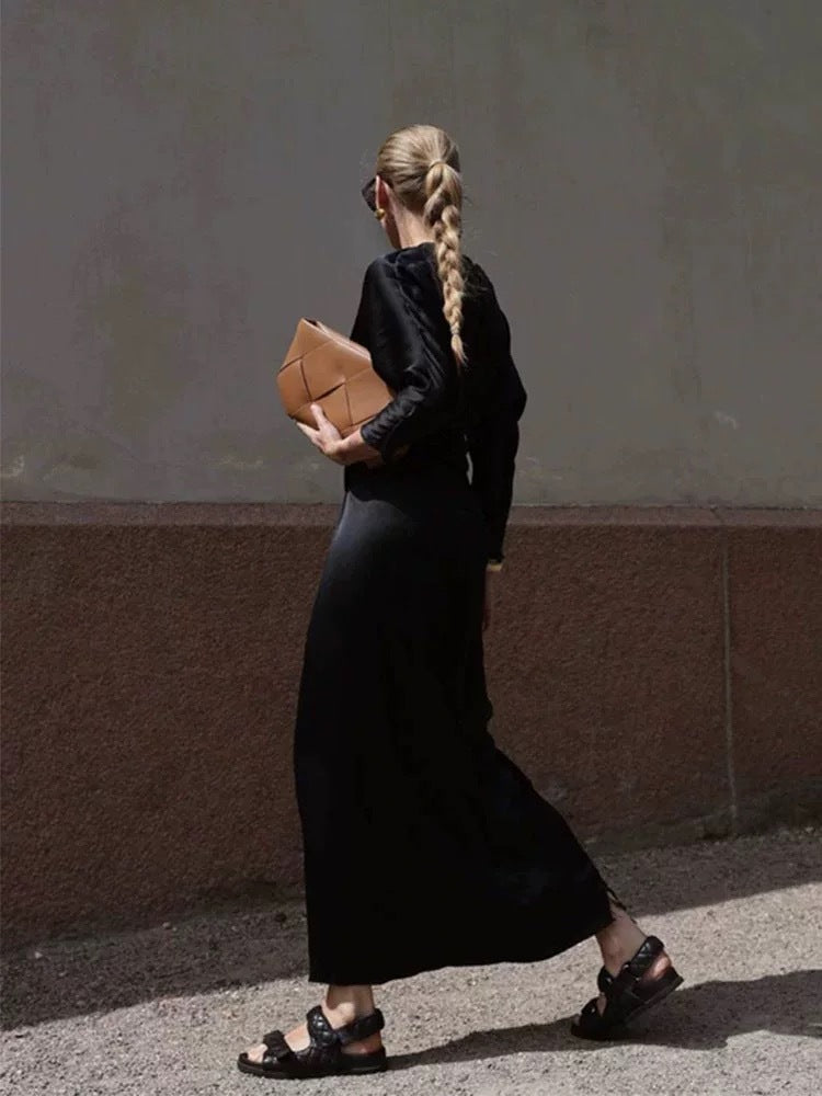 Mopping the floor and lengthening the tall man's spring 2025 import of Japanese triacetic acid and ankle primer A-shaped fishtail skirt