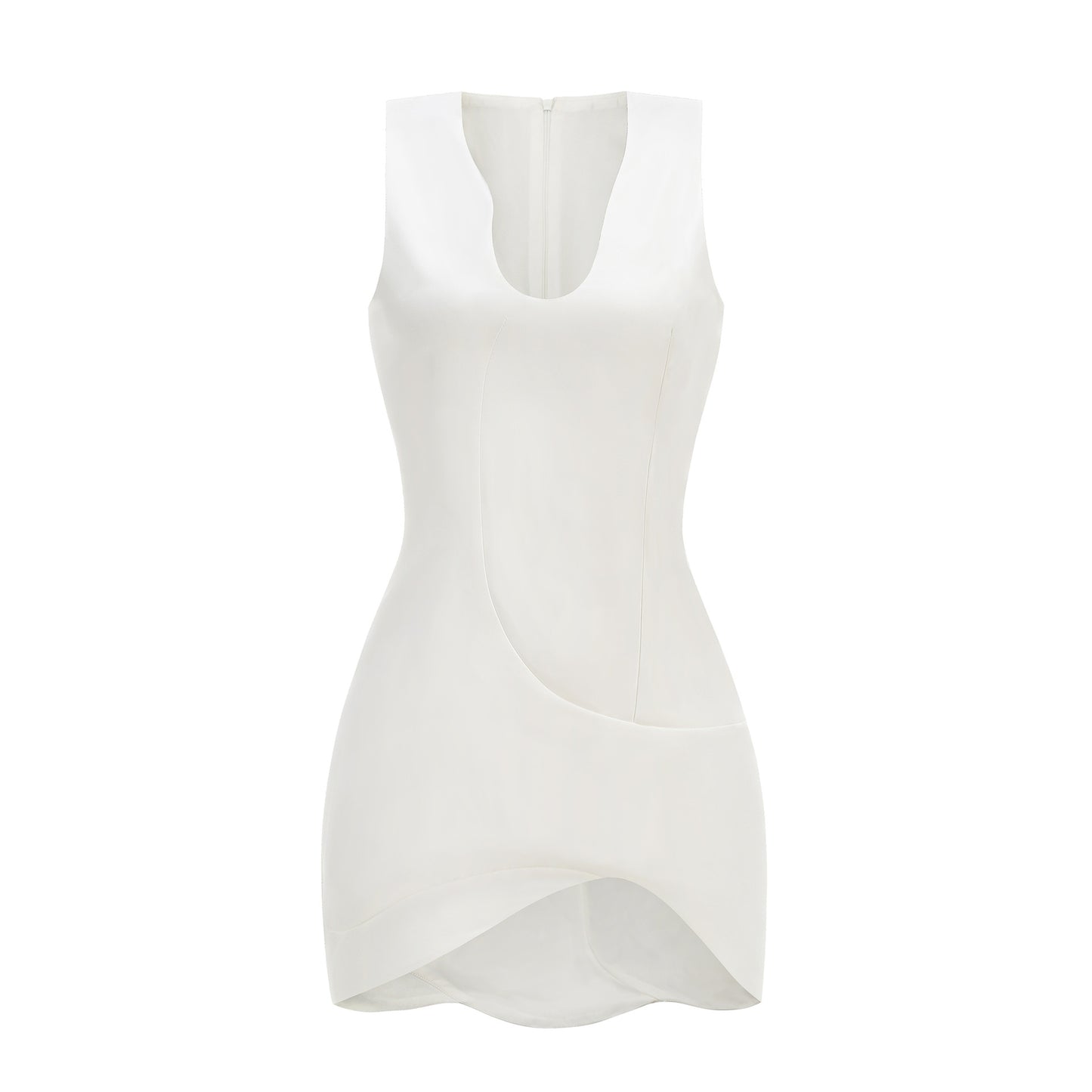 New cross-border star women's clothing of the same style, solid color evening dress, small short skirt, sleeveless, sexy suspender design dress