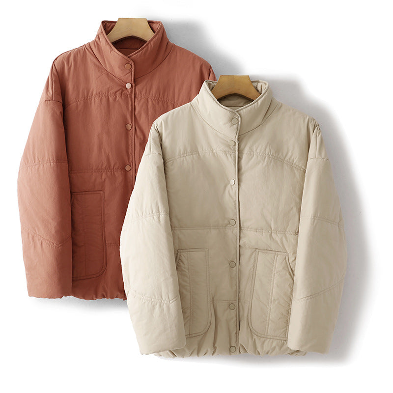 2025 winter new loose casual cotton-padded clothes long-staple cotton warm cotton-padded clothes cotton-padded jackets women