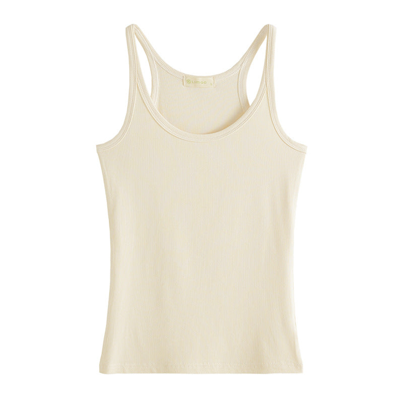 Chest pad sling women's summer 2026 new sexy U-neck I-shaped vest with slim fit and thin outer tube top