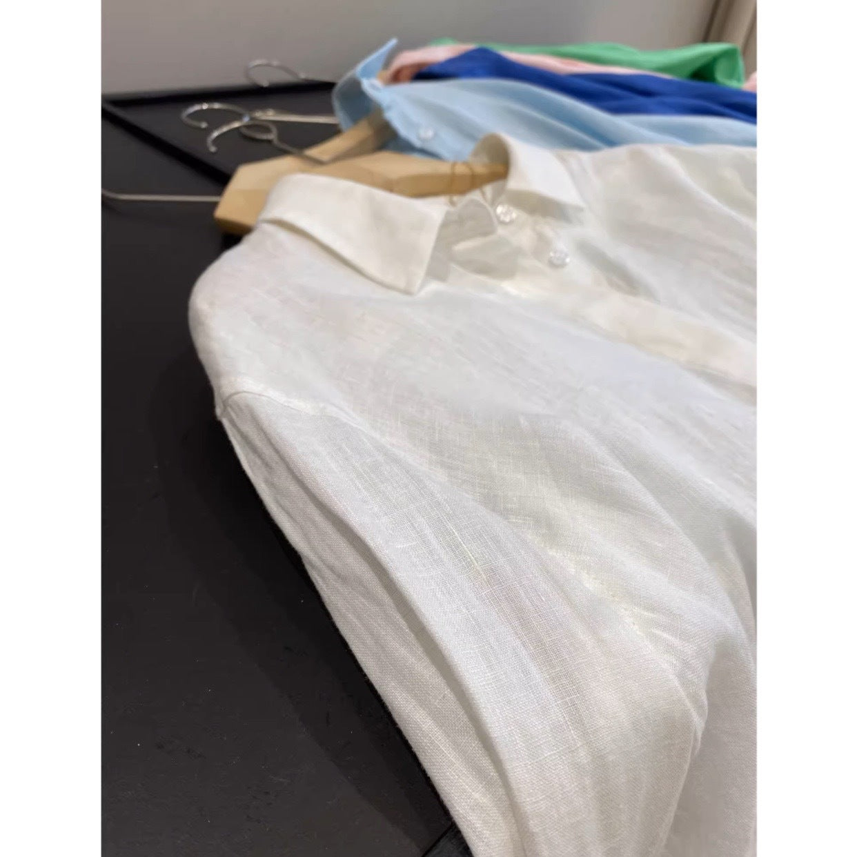 She is extravagant, Xiao Hemu Ju has the same 2996! 100 linen loose breathable loose silhouette casual shirt