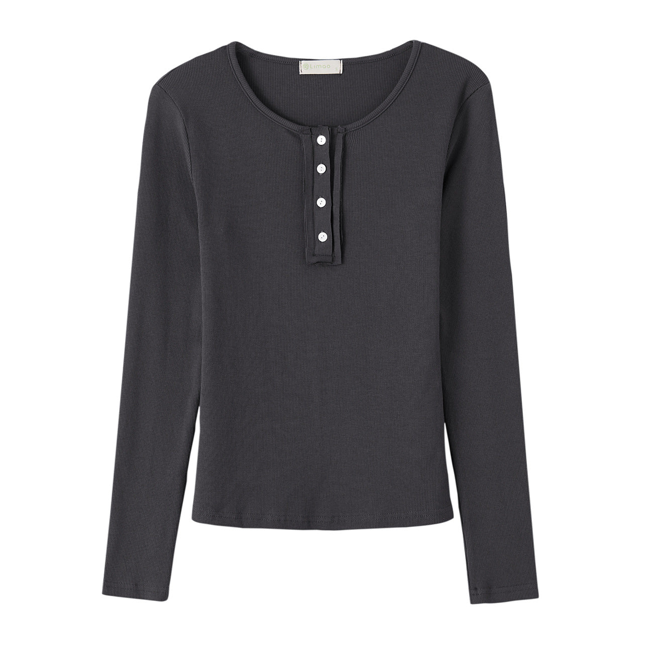 #Selection of high-quality products #Chic design button-up long-sleeved t-shirt women's 2026 autumn and winter new semi-open-necked pure cotton top