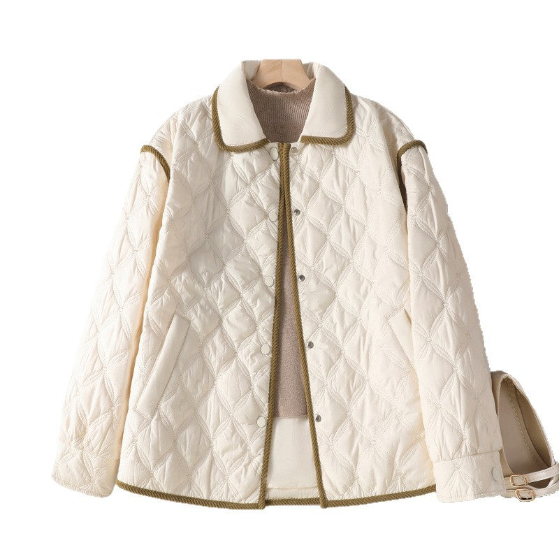 The real shot will be taken in the autumn and winter of 2025, and the new sea-quiet small fragrant cotton-padded clothes and women's cotton-padded jackets will be sold.