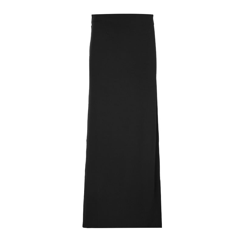 Love cloth forget pure desire retro brown spice girl split hip skirt low waist one piece slim knit dress