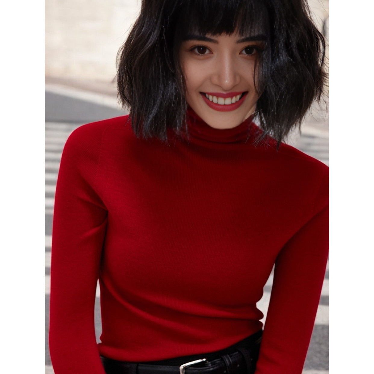 "Autumn and Winter Wardrobe Bottom King" Germany Seamless Integration Yangtze Yarn Knitted Sweater Versatile Top Autumn and Winter Interior Women