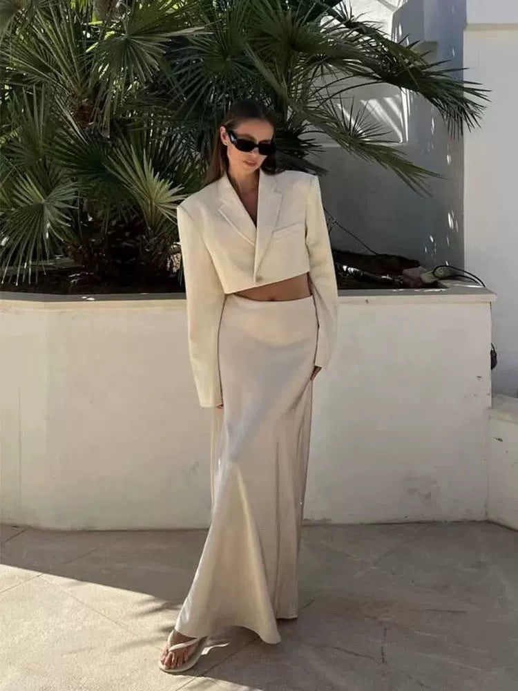 Mopping the floor and lengthening the tall man's spring 2025 import of Japanese triacetic acid and ankle primer A-shaped fishtail skirt