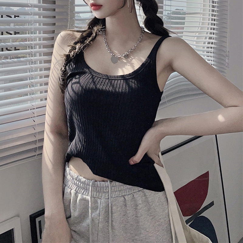 High elastic and skin-friendly excellent cotton 2026 summer new suspender vest female slim and thin sexy backless undershirt