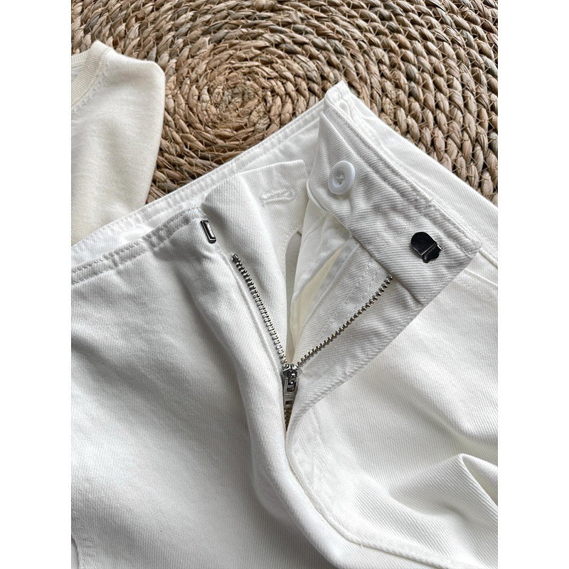 Treasure pants, huge and thin! Imported sickle jeans women's early autumn cocoon-shaped high-waisted and thin nine-point pants