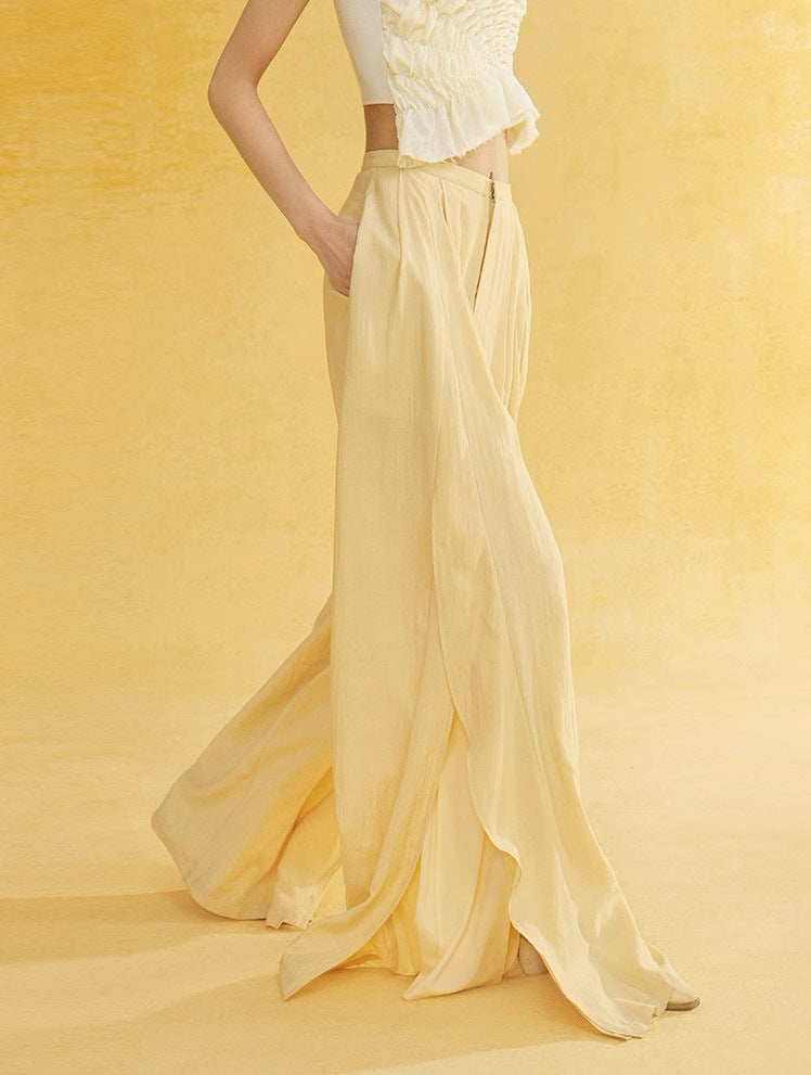 MURMUR 25SS Designer Brand Split Casual Loose-Leg Pants