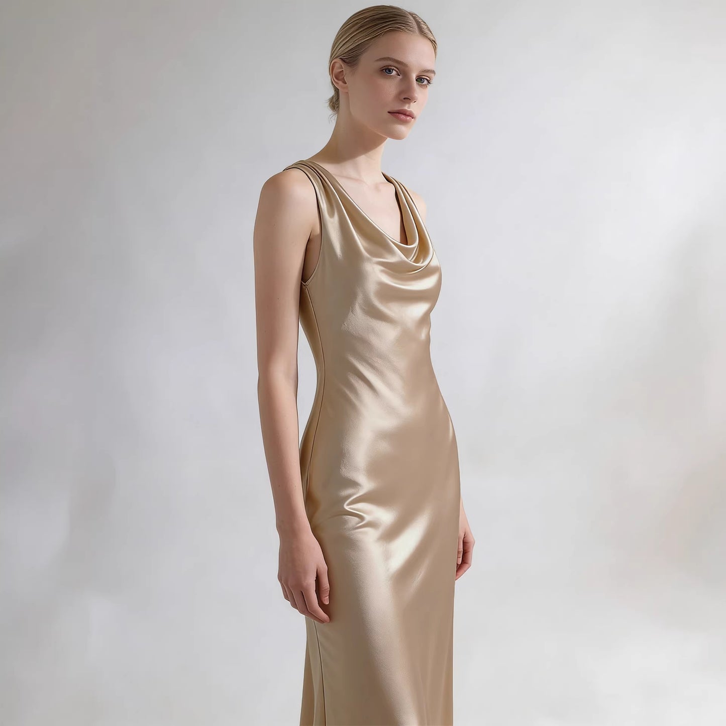 Haute couture European design seaside dingdal feeling vacation wedding party slim temperament swinging collar dress gift dress