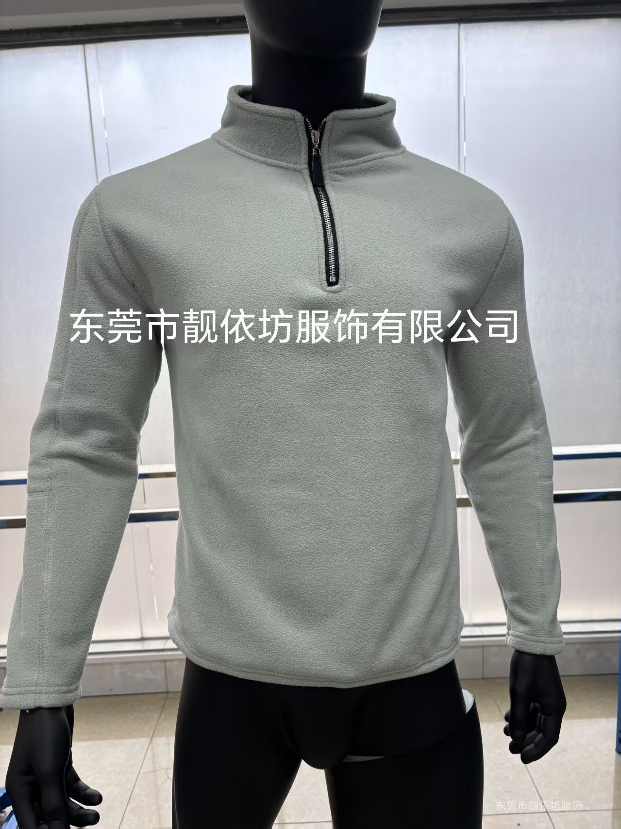 Men's autumn and winter new stand-up collar half-zipper long-sleeved sweater stand-up collar cross-border trend versatile men's fleece top
