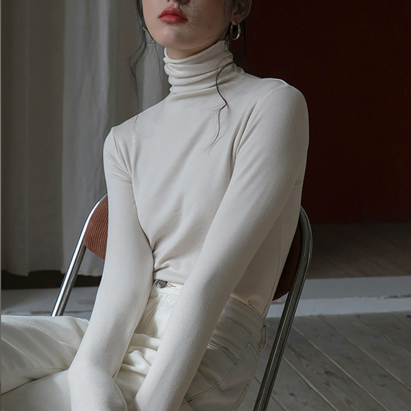 保暖仿羊绒亲肤柔打底衫女T恤2026秋冬新款内搭高领长袖百搭上衣