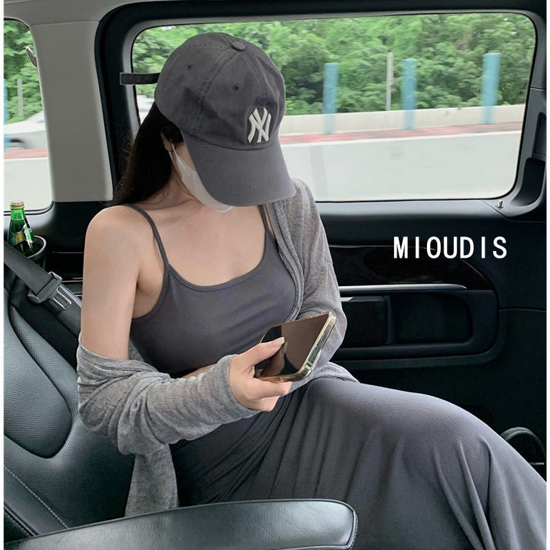 ins pure desire sleeveless suspender dress women's summer new slim and thin fishtail skirt long temperament hip skirt