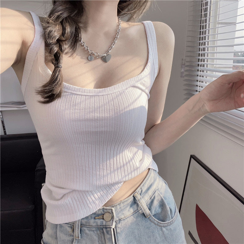 High elastic and skin-friendly excellent cotton 2026 summer new suspender vest female slim and thin sexy backless undershirt