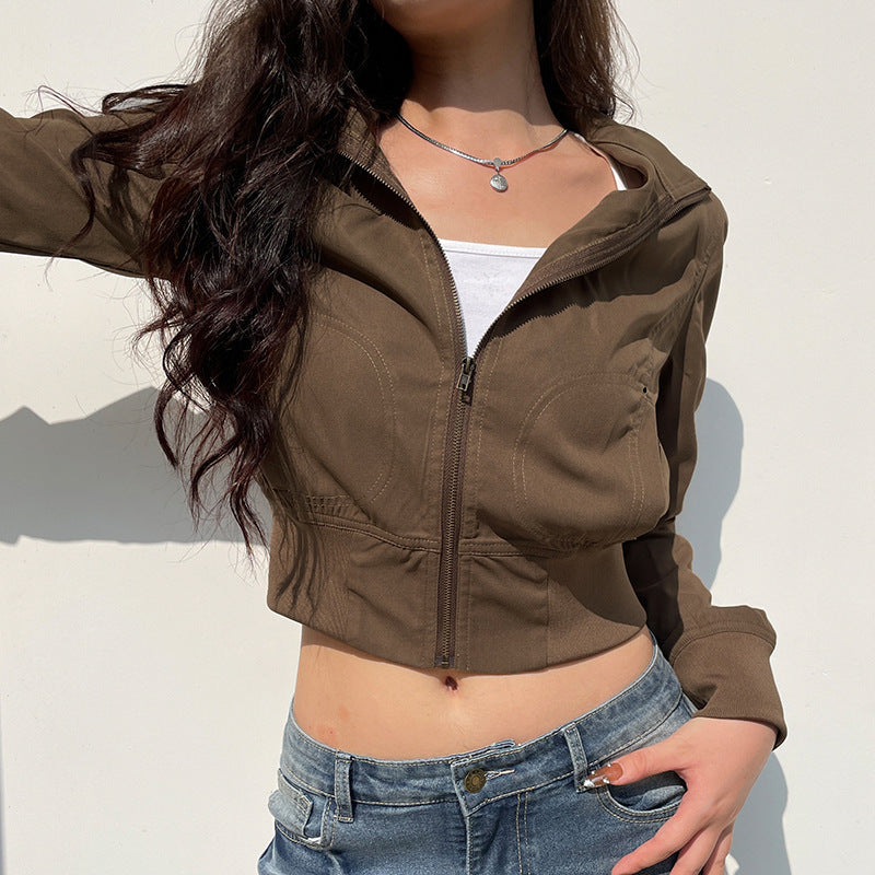 American retro industrial style line split pocket pilot tooling jacket autumn and winter versatile explosion jacket top