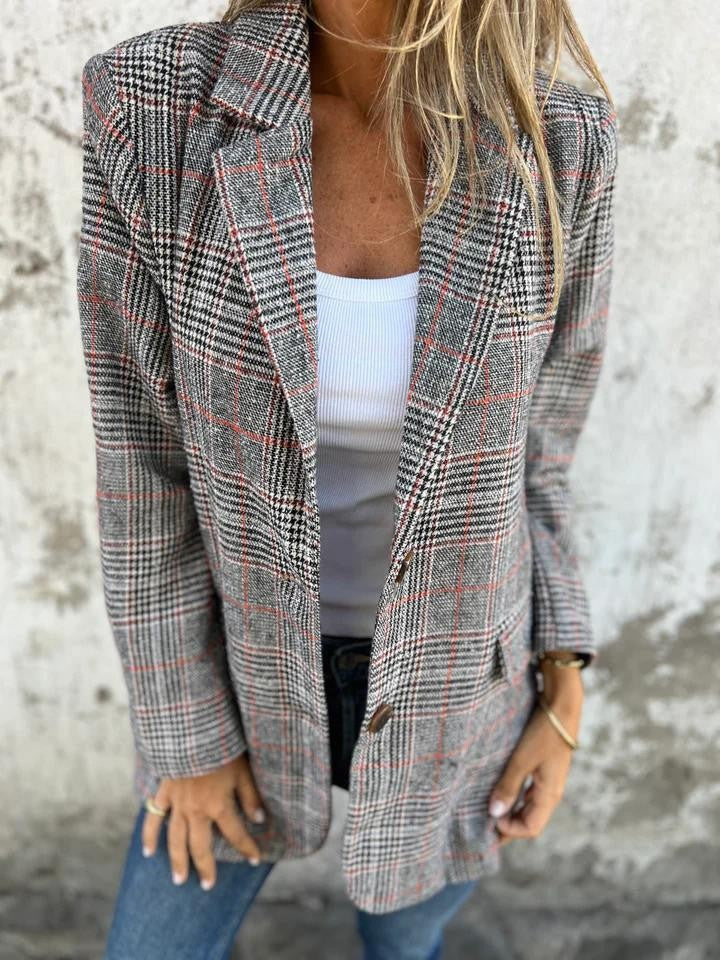 Amazon, cross-border European and American spring and autumn new women's cardigan jacket temperament fashionable casual retro lapel suit