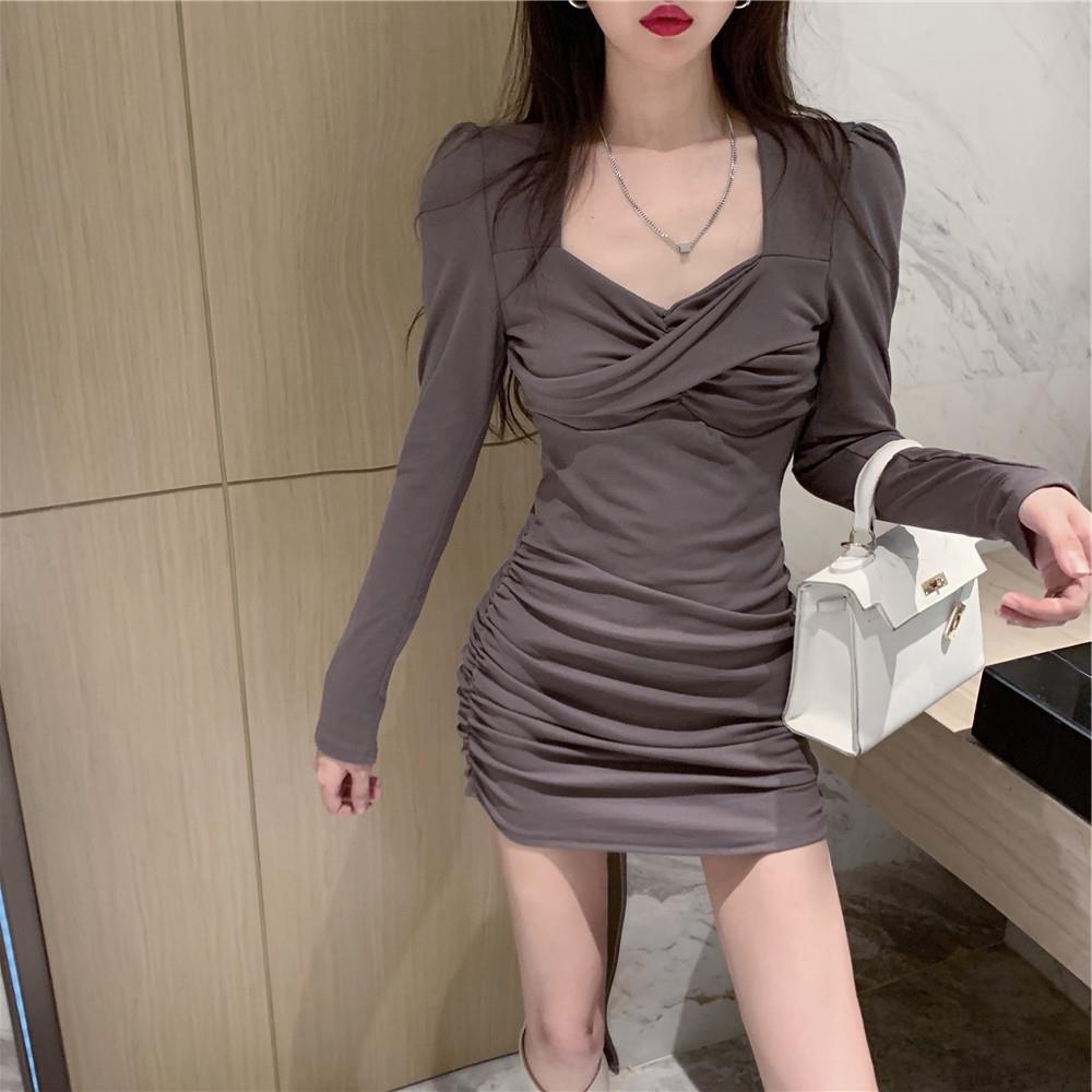 Spice girl dress autumn dress imperial sister light and familiar style new hip skirt high-end commuter women's temperament thin skirt