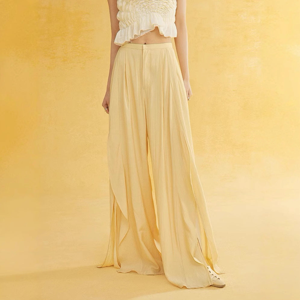 MURMUR 25SS Designer Brand Split Casual Loose-Leg Pants