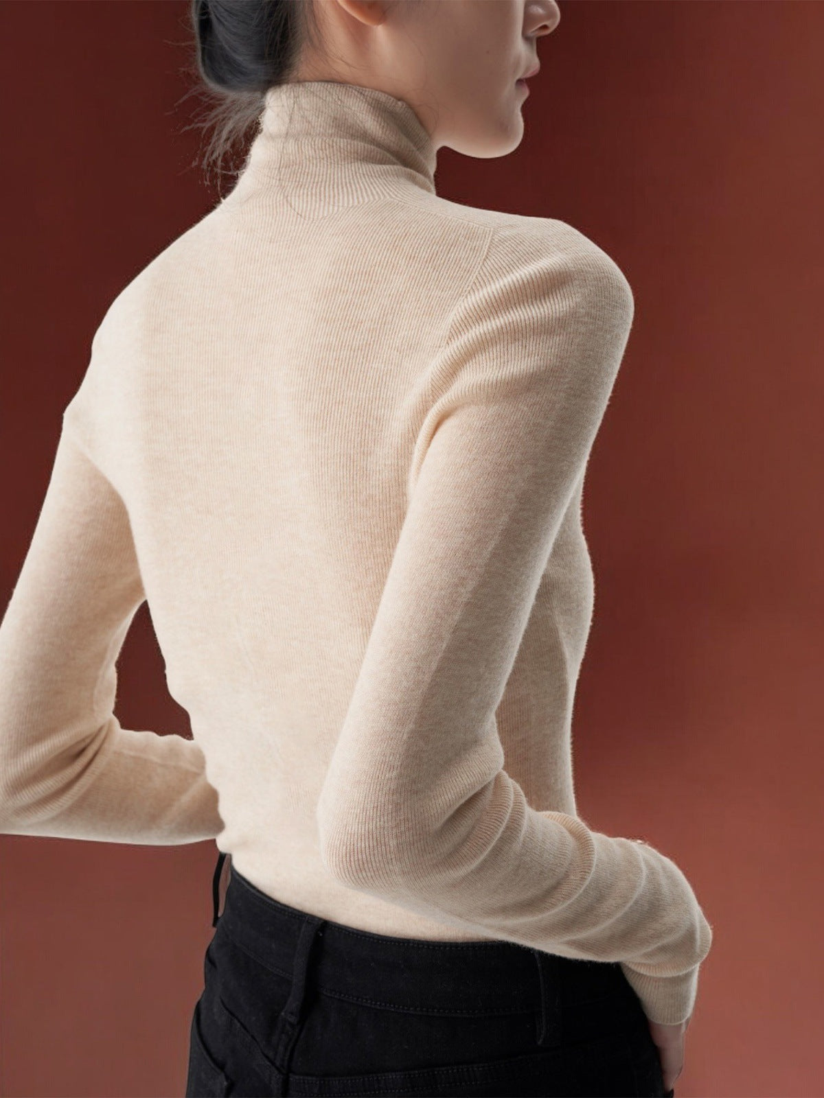 "Autumn and Winter Wardrobe Bottom King" Germany Seamless Integration Yangtze Yarn Knitted Sweater Versatile Top Autumn and Winter Interior Women