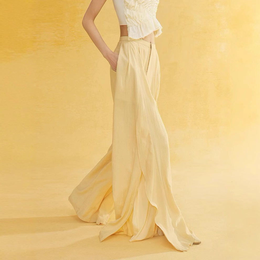 MURMUR 25SS Designer Brand Split Casual Loose-Leg Pants