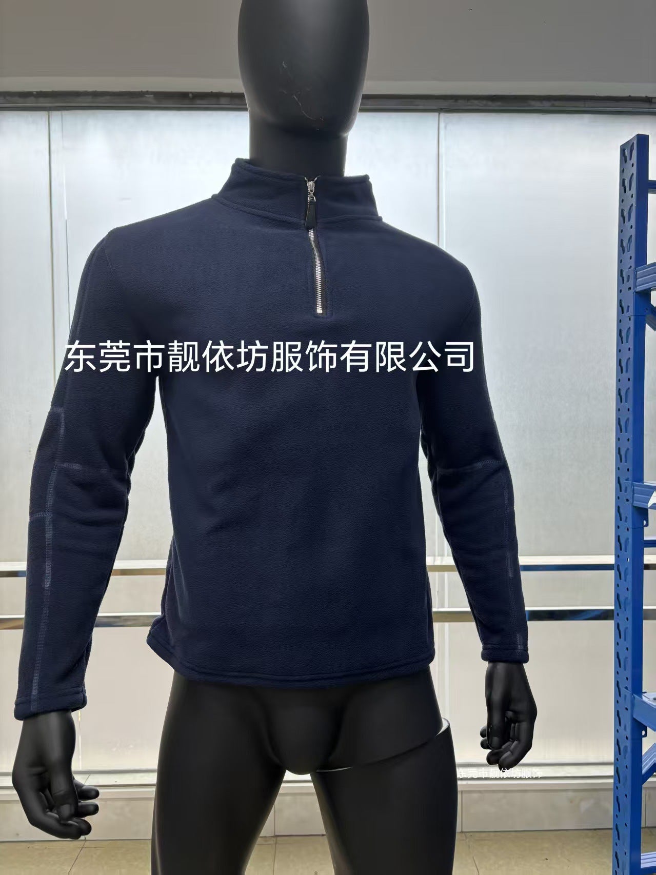 Men's autumn and winter new stand-up collar half-zipper long-sleeved sweater stand-up collar cross-border trend versatile men's fleece top