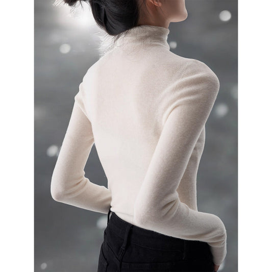 "Autumn and Winter Wardrobe Bottom King" Germany Seamless Integration Yangtze Yarn Knitted Sweater Versatile Top Autumn and Winter Interior Women