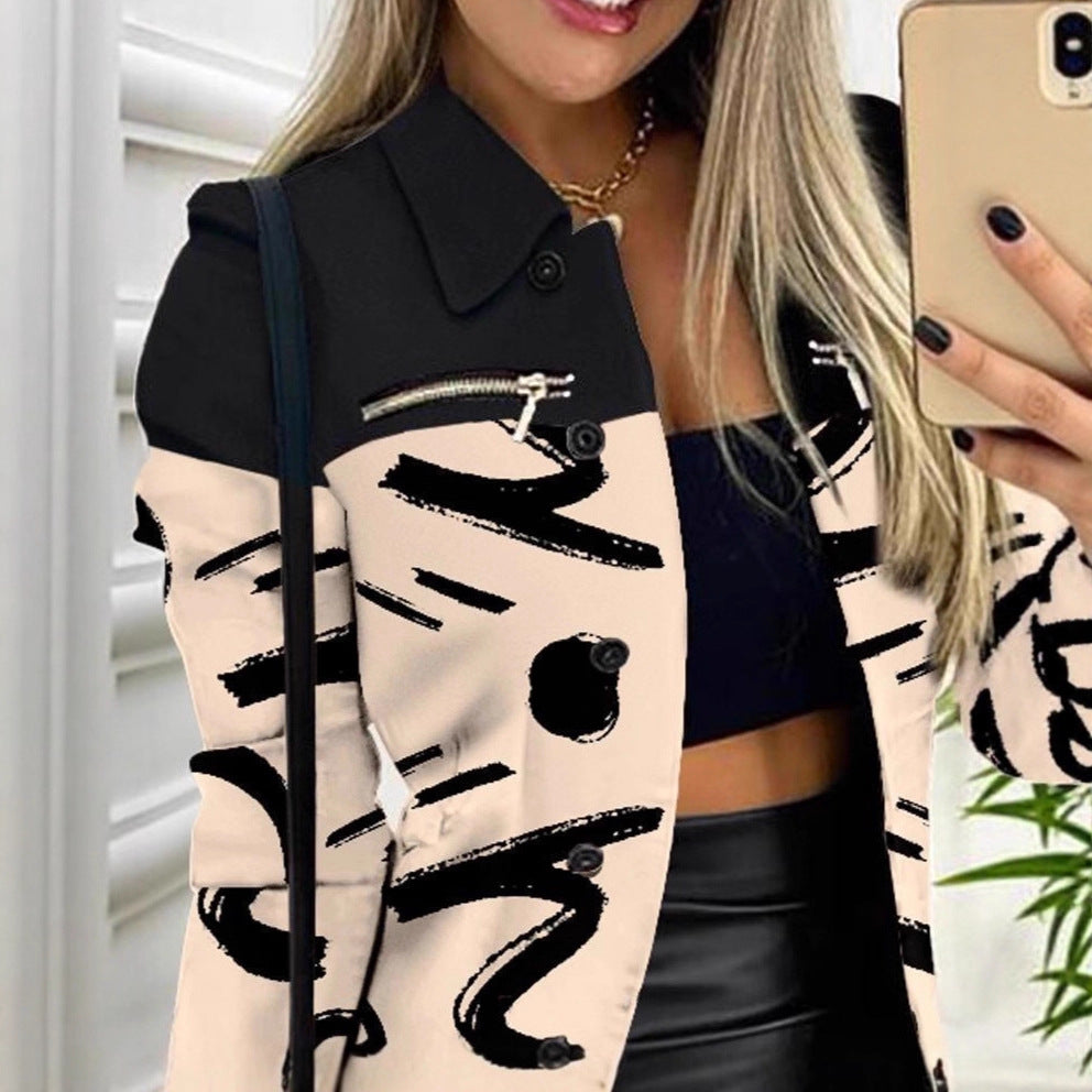 Amazon TikTok women's long-sleeved single-breasted small blazer spring and autumn lapel collar business wear 2025 suit