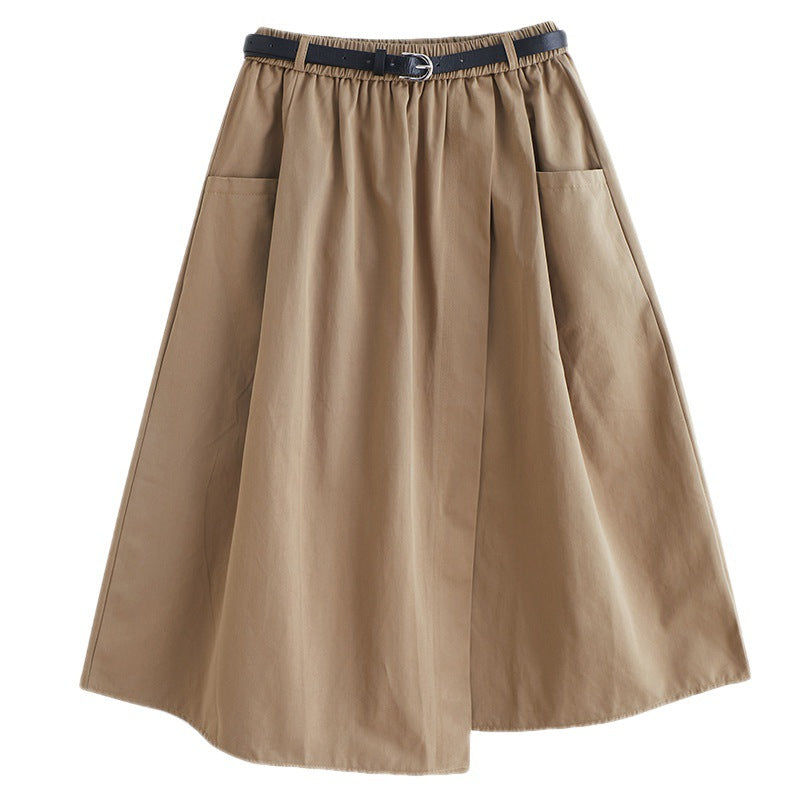 The real shot is the new literary and leisure loose and thin large-size Korean version skirt for women in the summer of 2024.