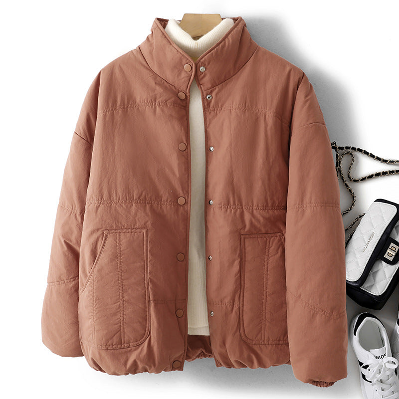 2025 winter new loose casual cotton-padded clothes long-staple cotton warm cotton-padded clothes cotton-padded jackets women