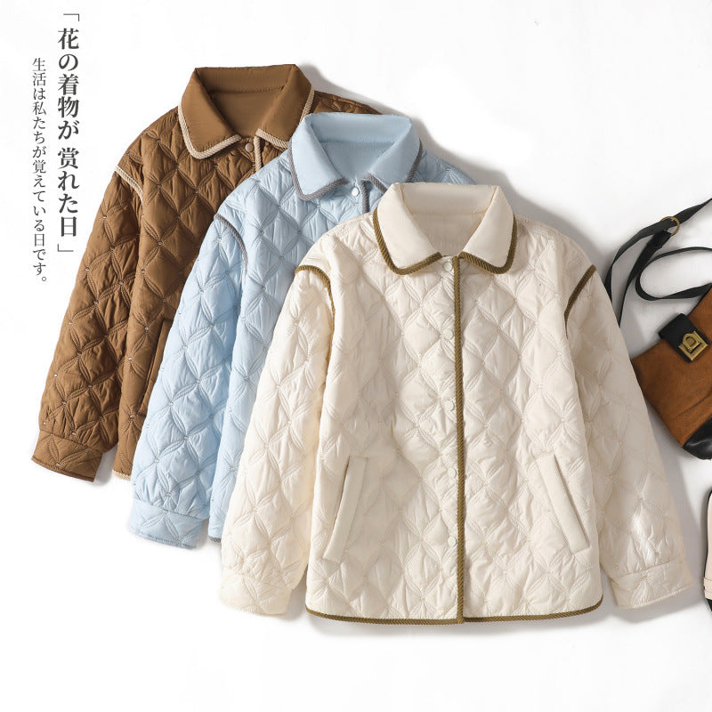 The real shot will be taken in the autumn and winter of 2025, and the new sea-quiet small fragrant cotton-padded clothes and women's cotton-padded jackets will be sold.