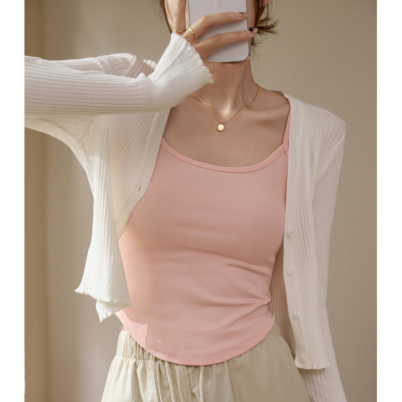 [Selection of good materials] Pure cotton sling vest for women's summer outer wear 2026 new curved sexy pure desire inner top